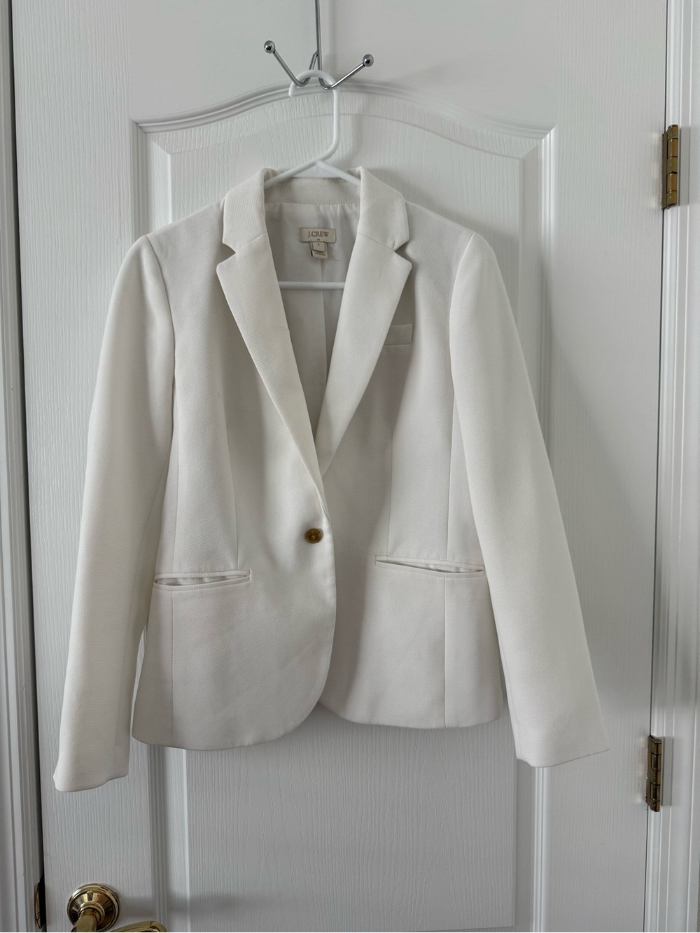 J. Crew Women's Ivory Single-Button Blazer